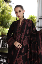 Dhanak-3PC Embroidered Shirt with Dhanak Embroidered Shawl-
